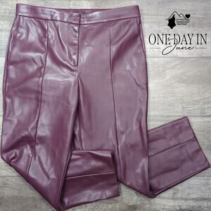 Ann Taylor Petite Eva Faux Leather Pants Size 12P